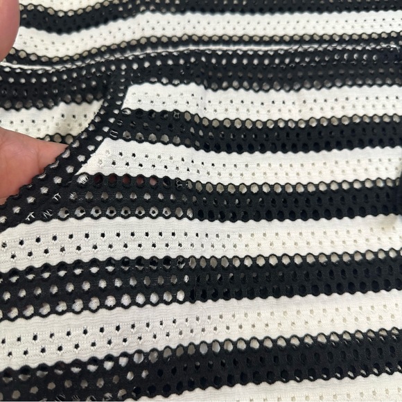 Calvin Klein Black and White Striped Drawstring Dress Beach Cover-Up Size L/XL - Picture 8 of 16